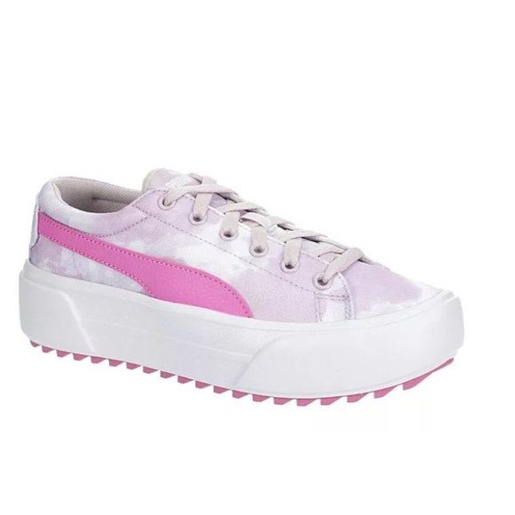 SOLD Puma KAIA Low Top Platform Women's Sneakers Casual Shoes White/Lavender Fog - Picture 3 of 6